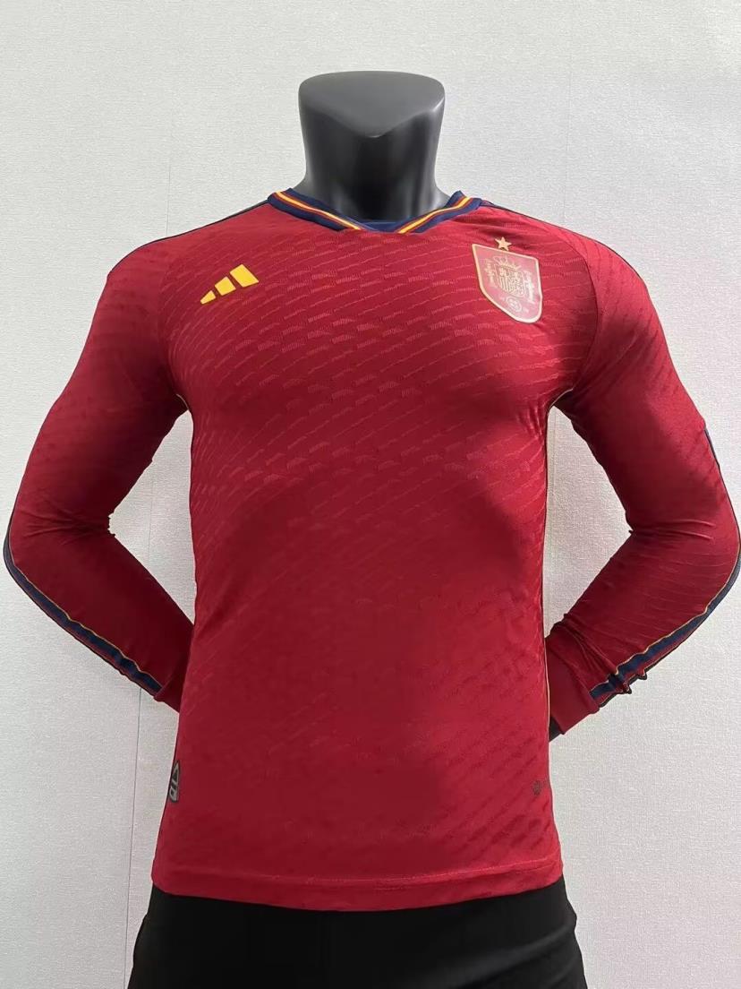 AAA Quality Spain 2022 World Cup Home Long Jersey(Player)